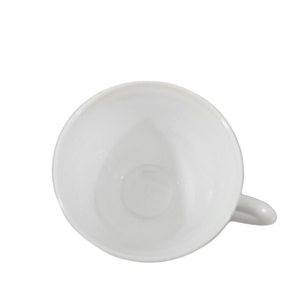 Acropal France White with Floral Accent 6 Oz Coffee Tea Mugs Cups – Set of 4 - Picture 14 of 16